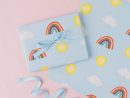 Rainbow Sunshine Gift Wrap | Children's Wrapping Paper