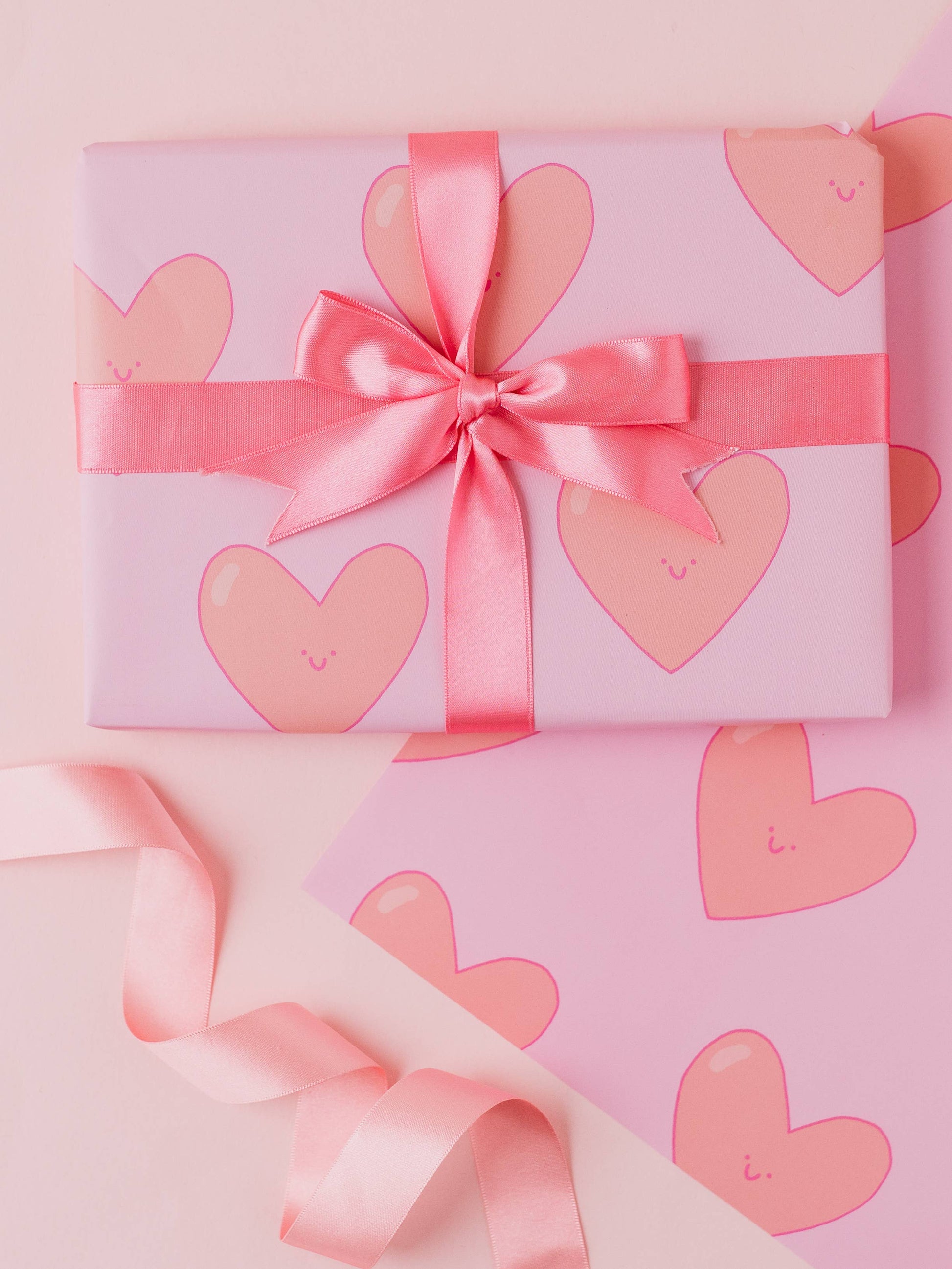 Pink Heart Gift Wrap | Love Gift Wrap | Valentine's Wrap
