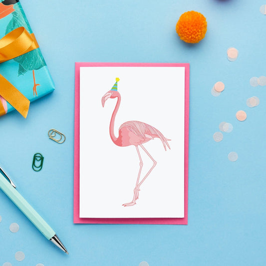 A Flamingo Birthday Card From You've Got Pen On Your Face