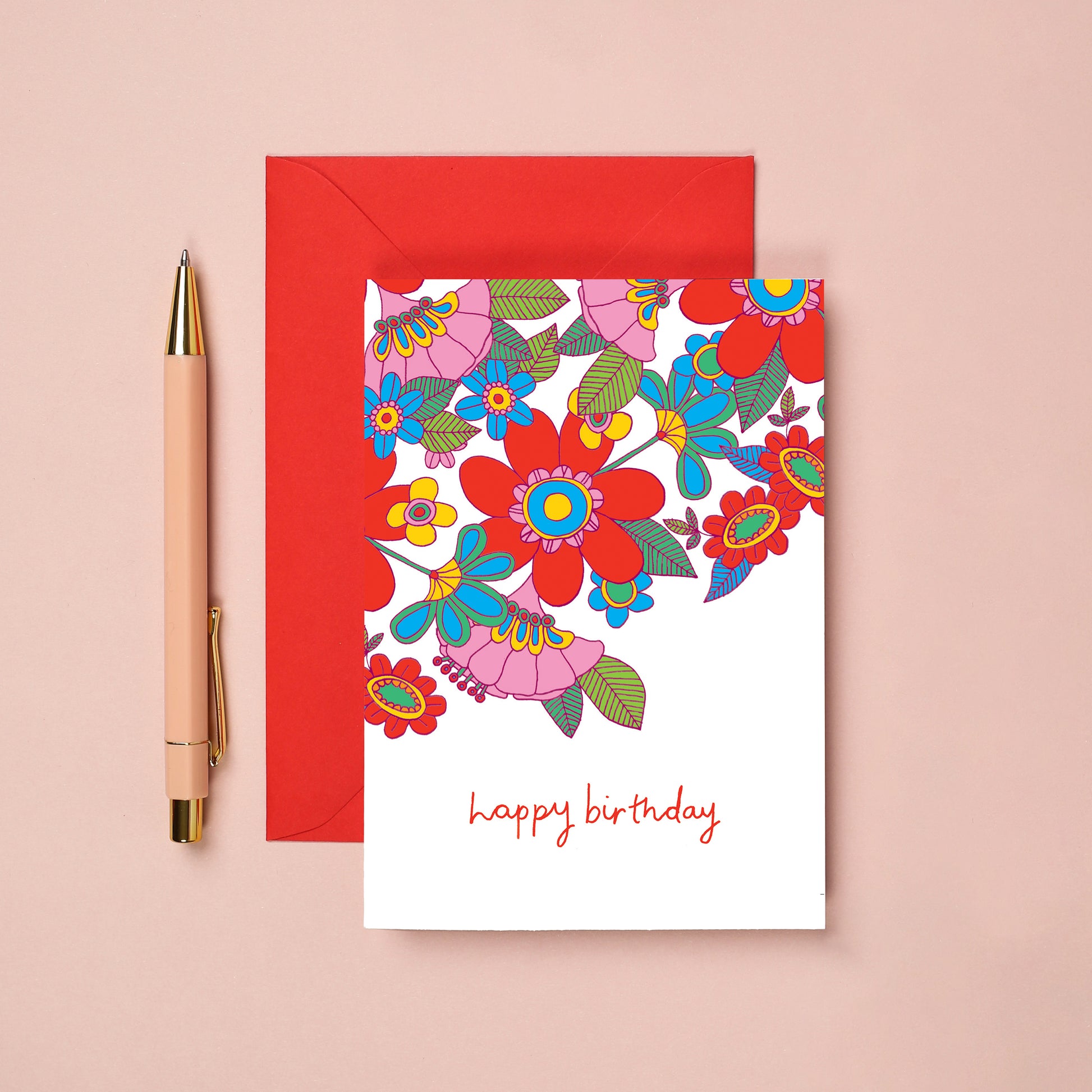 A Floral Happy Birthday Card from You've Got Pen on Your Face.