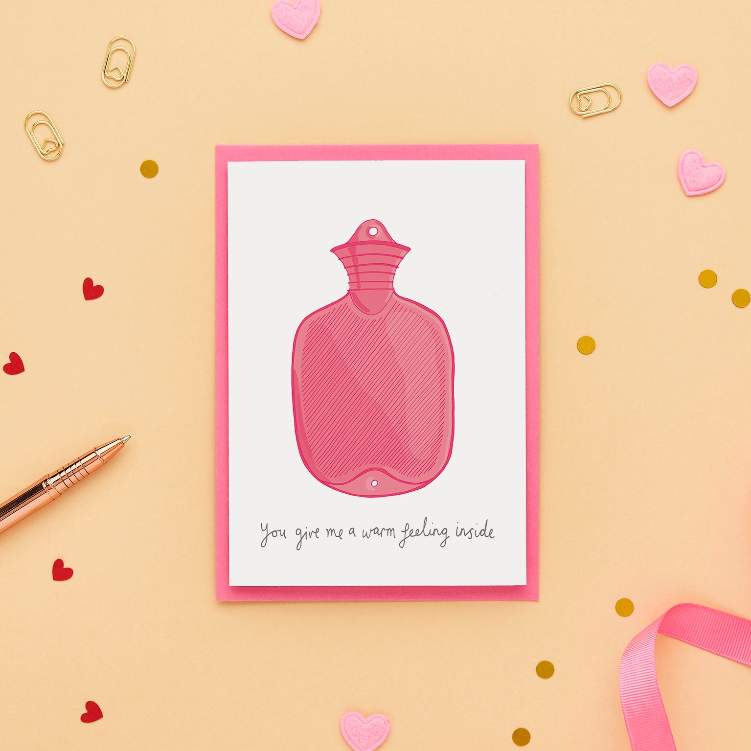 A Hot Water Bottle Valentine's Card from You've Got Pen on Your Face.