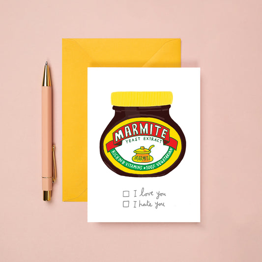 A marmite card from You've Got Pen on Your Face.