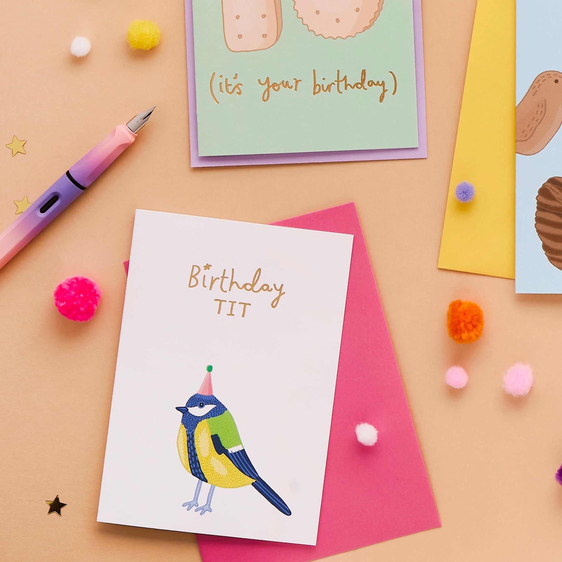 A Birthday Card Featuring A Birthday Tit