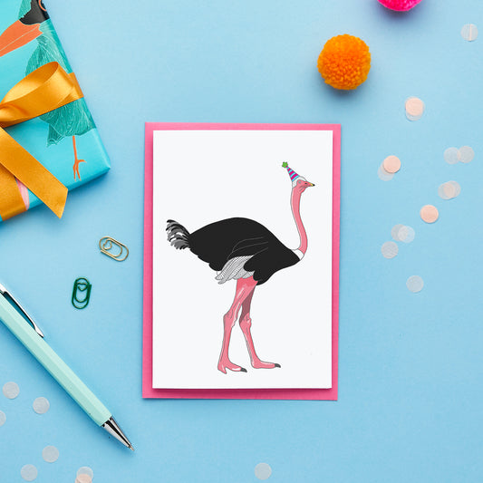 A Ostrich Birthday Card from You've Got Pen on Your Face.