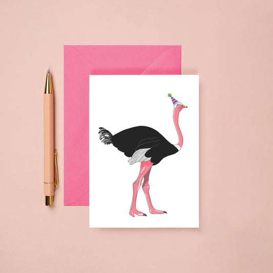 A Ostrich Birthday Card from You've Got Pen on Your Face.