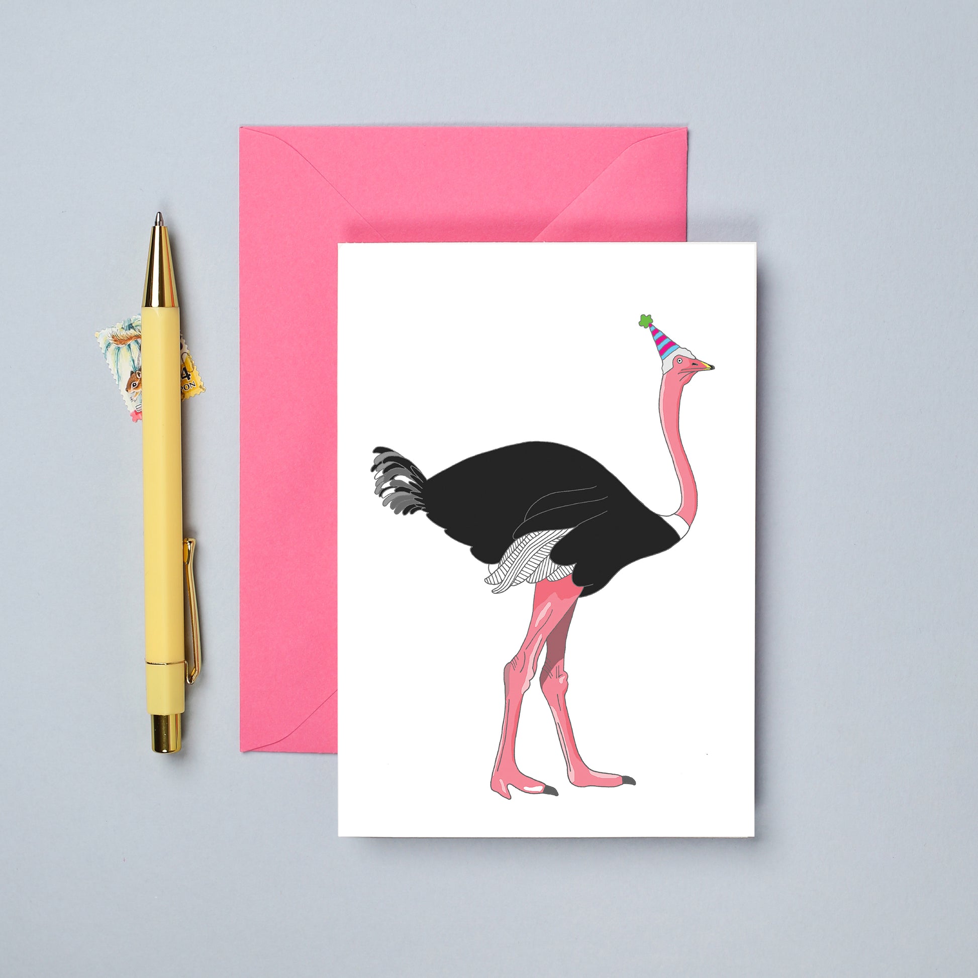 A Ostrich Birthday Card from You've Got Pen on Your Face.