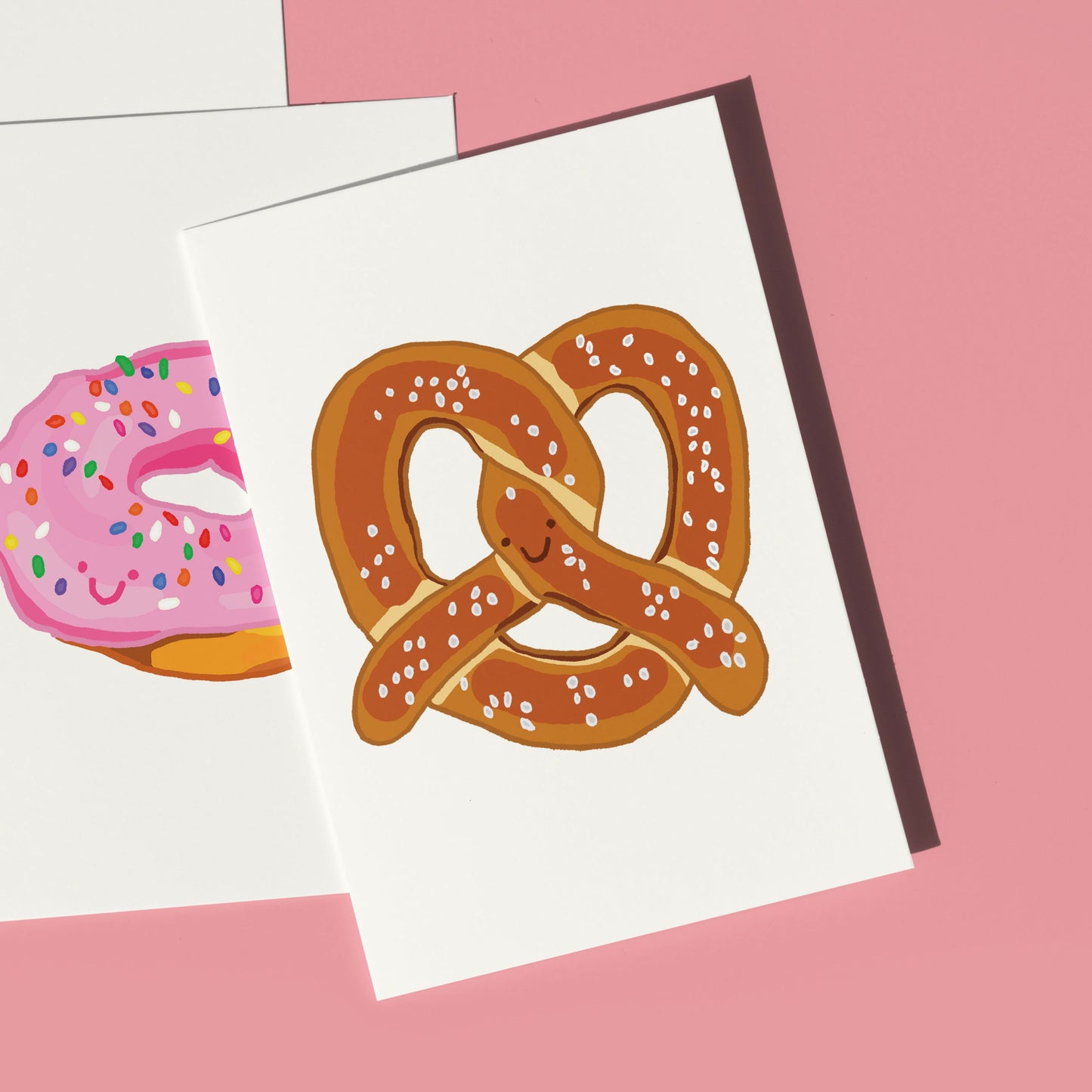 Mini Card Featuring a Smiley Pretzel