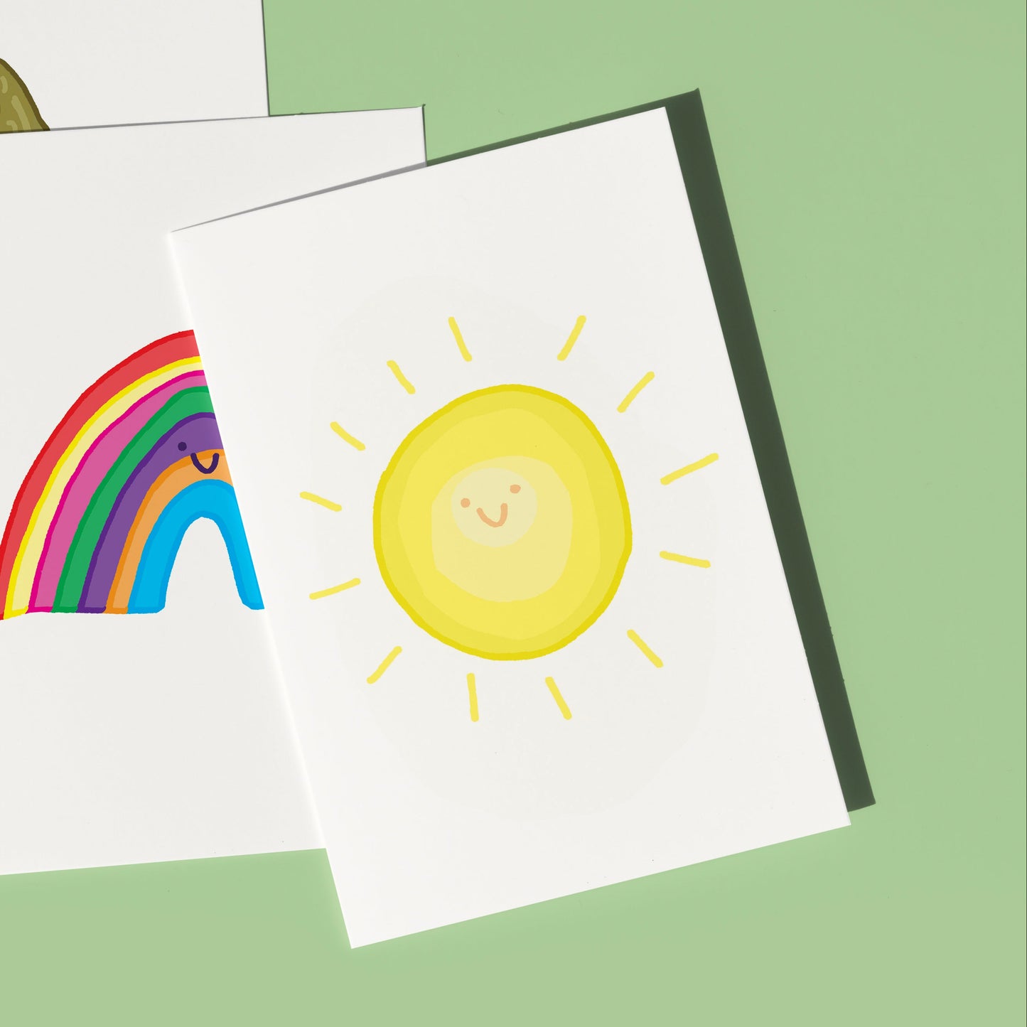 Mini Greeting Card Featuring a Smiley Sunshine