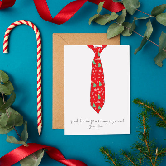 A Funny Male Christmas Card Featuring a Neck Tie