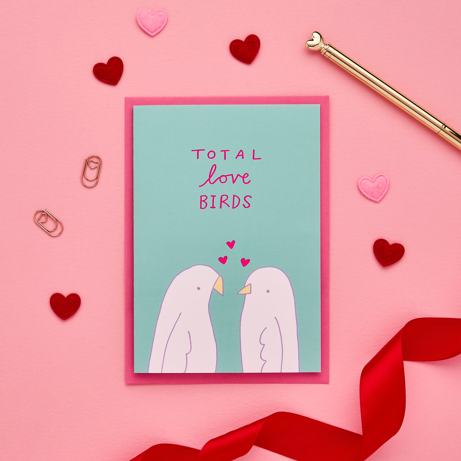 A Sweet Wedding Card Featuring Love Birds