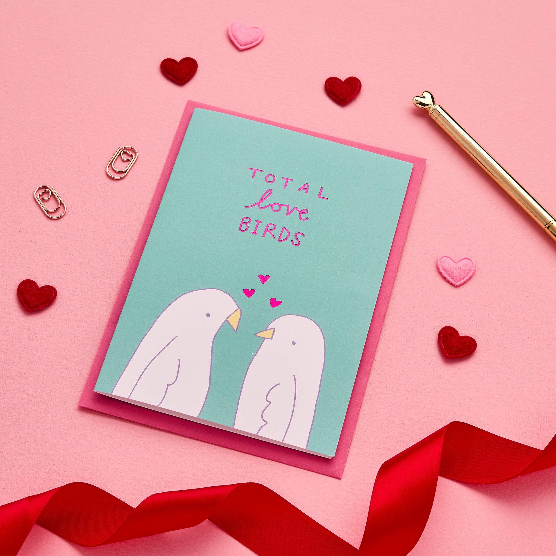 A Sweet Wedding Card Featuring Love Birds