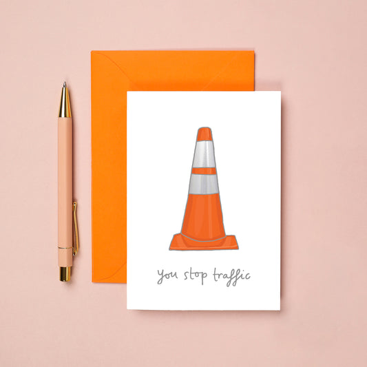 A Traffic Cone Anniversary Card from You've Got Pen on Your Face.