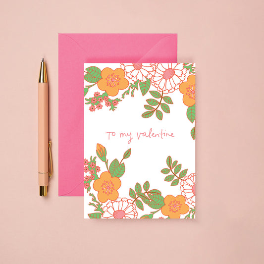 A Floral Valentine's Card from You've Got Pen on Your Face.
