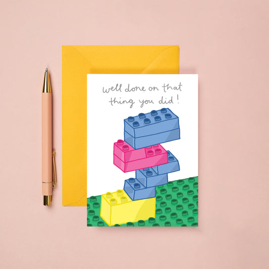A Lego Well Done Card from You've Got Pen on Your Face.
