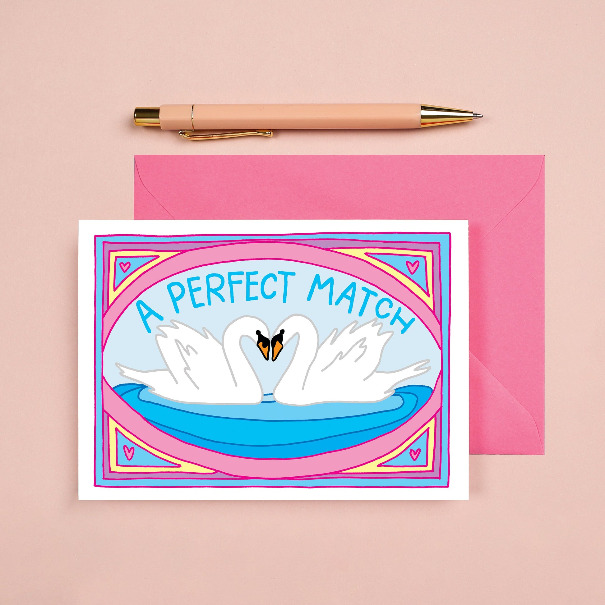 Perfect Match Wedding Card from You've Got Pen on Your Face.