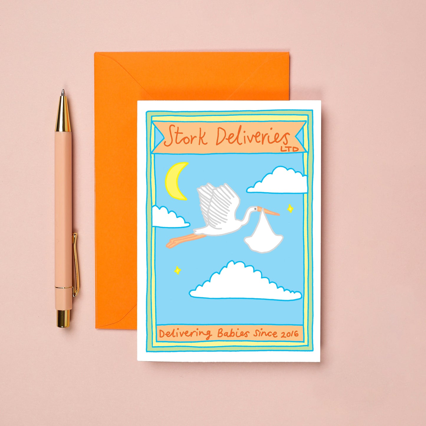 Stork Deliveries Baby Card from You've Got Pen on Your Face.