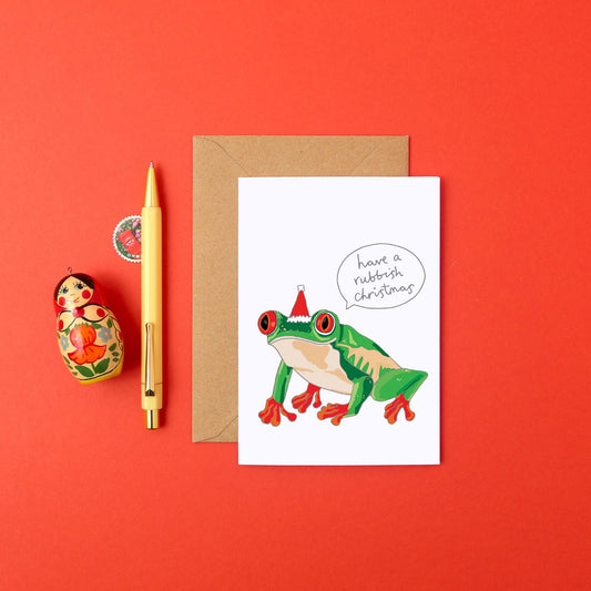 A Rubbish Frog Christmas Card from You've Got Pen on Your Face.