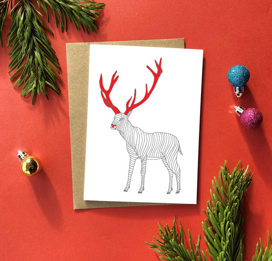 A Reindeer Christmas Card from You've Got Pen on Your Face.