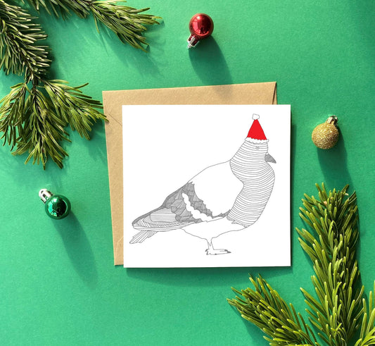 A Pigeon in Christmas Hat Card from You've Got Pen on Your Face.