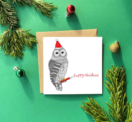 A Owl Christmas Card from You've Got Pen on Your Face.