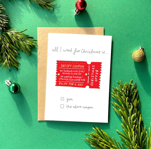 A Coupon Christmas Card from You've Got Pen on Your Face.