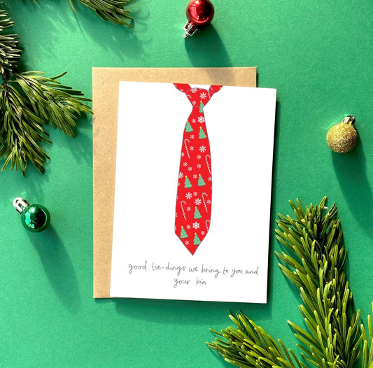 A Tie-dings Christmas Card from You've Got Pen on Your Face.