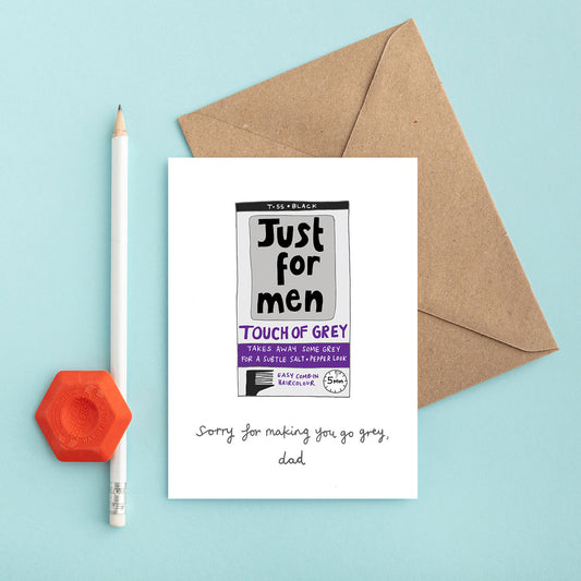 A Just For Men Card from You've Got Pen on Your Face.