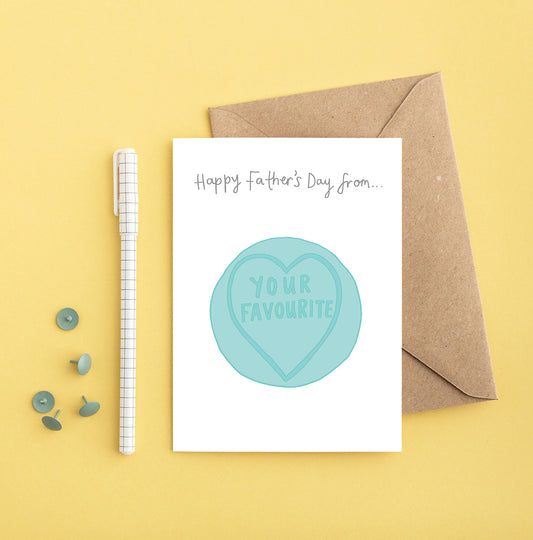 A Dad's Favourite Card from You've Got Pen on Your Face.