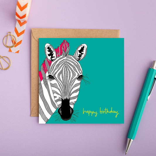 A Zebra Birthday Card from You've Got Pen on Your Face.