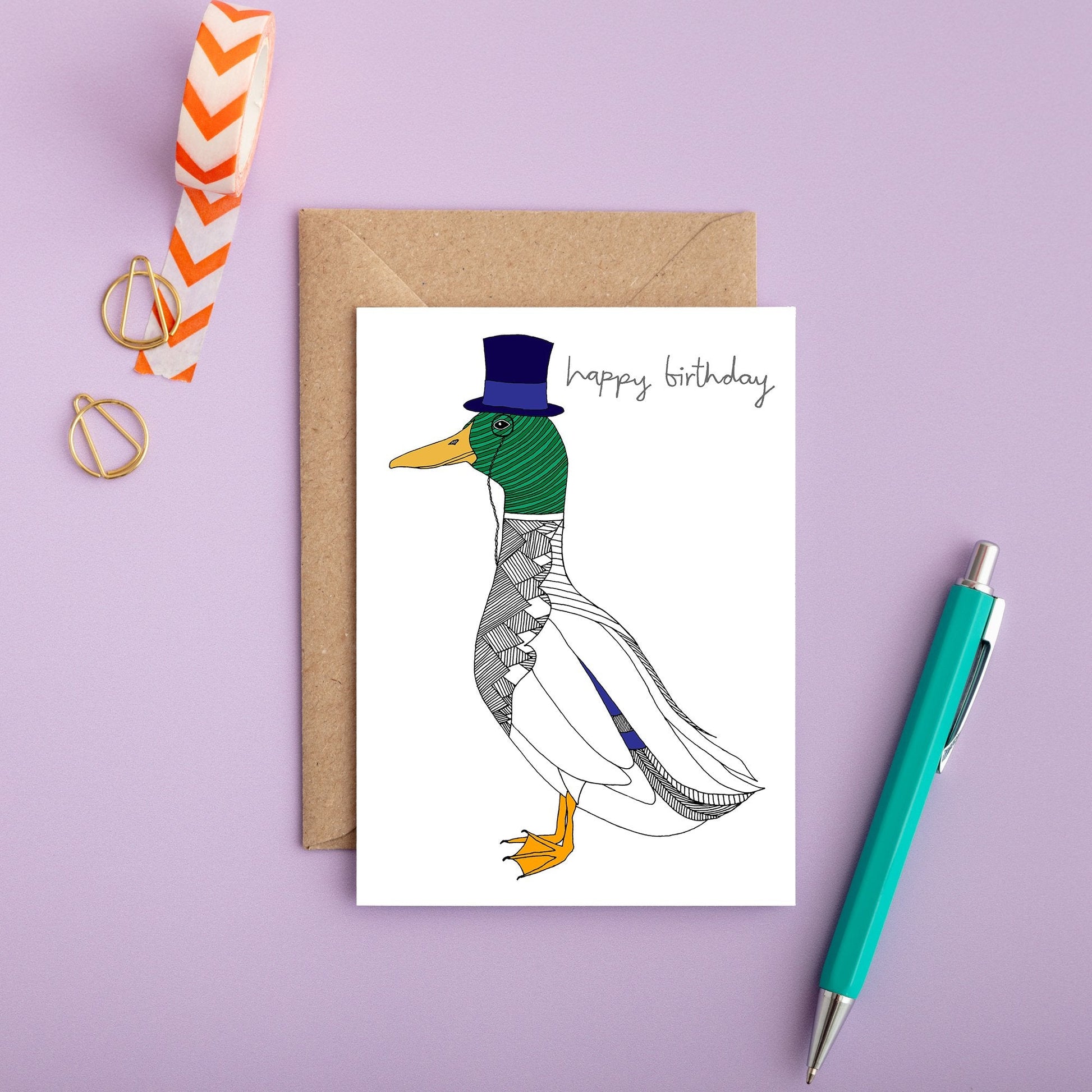 A Mallard Duck Birthday Card from You've Got Pen on Your Face.