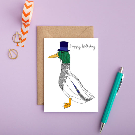 A Mallard Duck Birthday Card from You've Got Pen on Your Face.