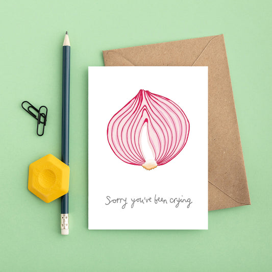 An Onion Sympathy Card from You've Got Pen on Your Face.