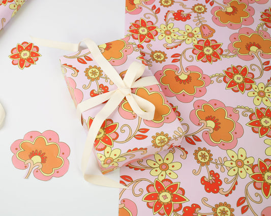 Hip Floral Gift Wrap from You've Got Pen on Your Face.