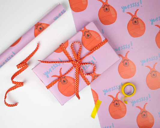 Space Hopper Gift Wrap from You've Got Pen on Your Face.