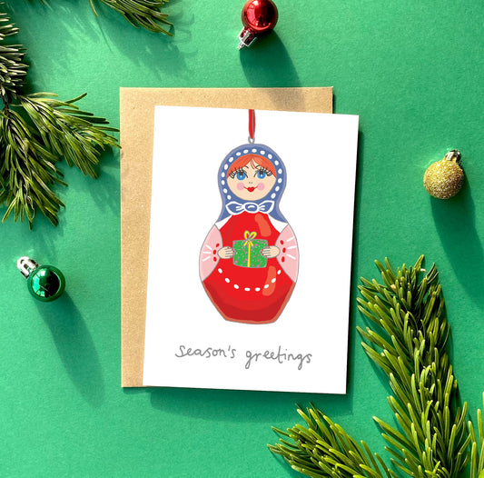 A Matryoshka Christmas Card from You've Got Pen on Your Face.