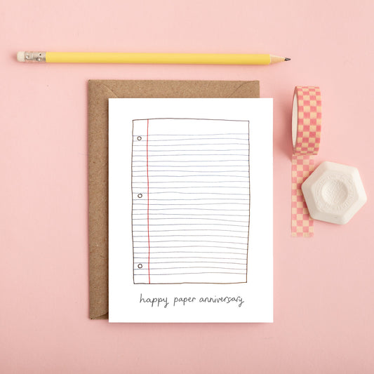 A Paper Wedding Anniversary Card  from You've Got Pen on Your Face.