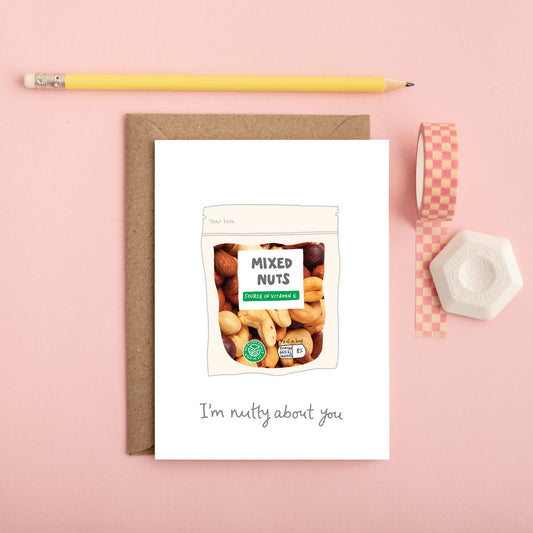 A Nutty About You Valentine's Card from You've Got Pen on Your Face.