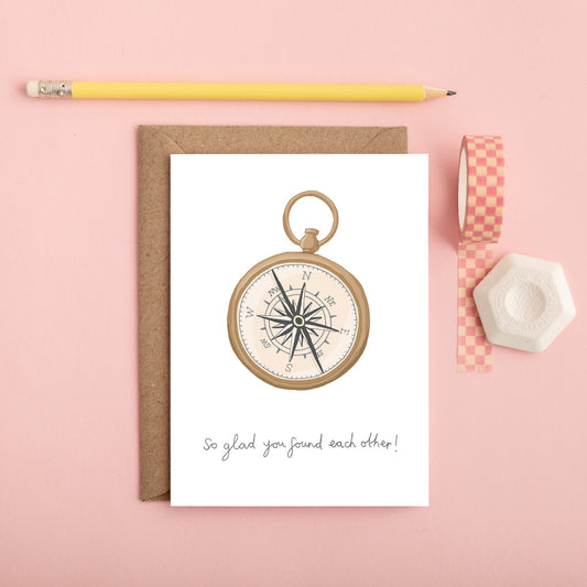 A Compass Engagement Card from You've Got Pen on Your Face.