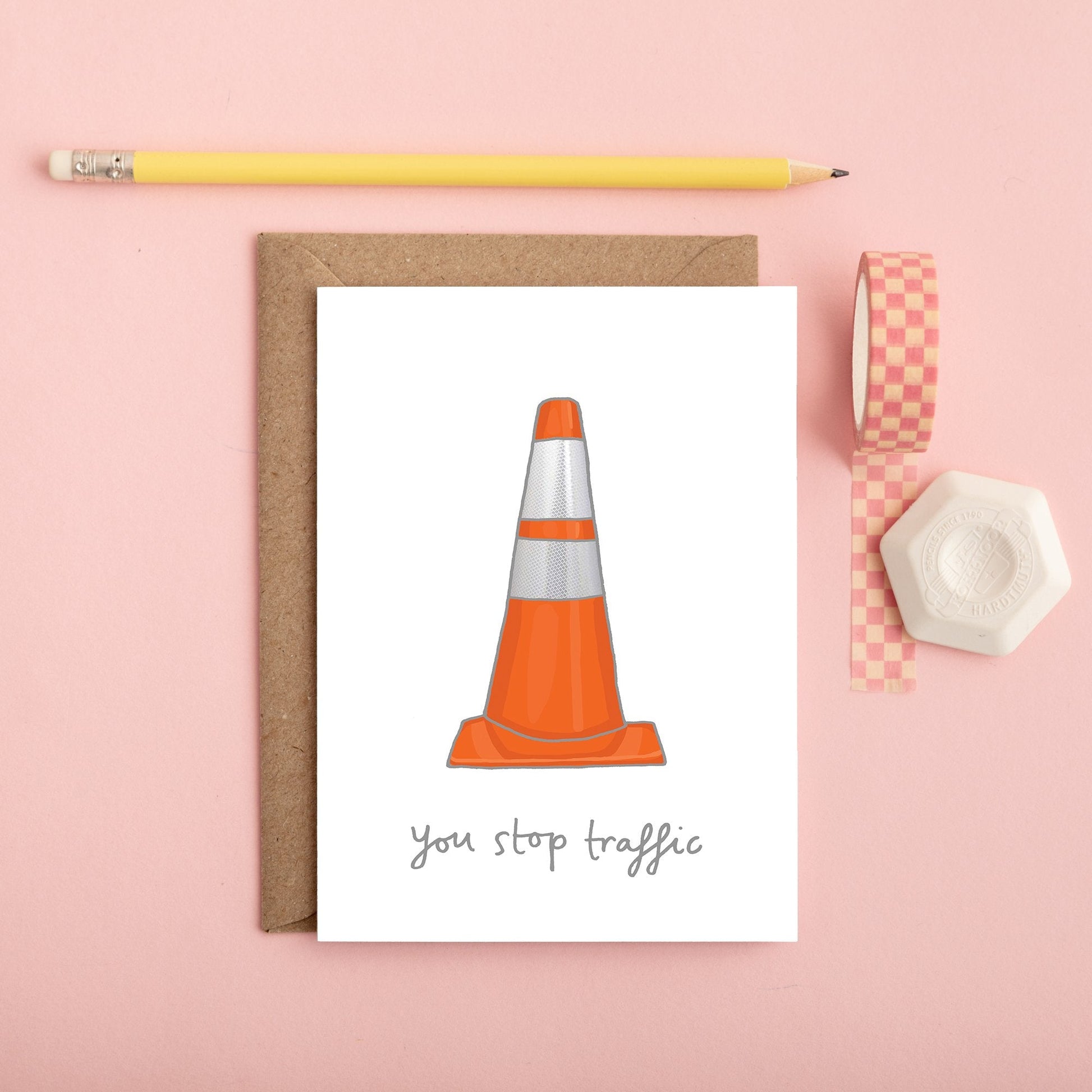 A Traffic Cone Anniversary Card from You've Got Pen on Your Face.