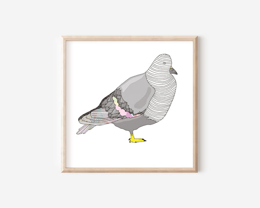 A square Pigeon Print from You've Got Pen on Your Face.