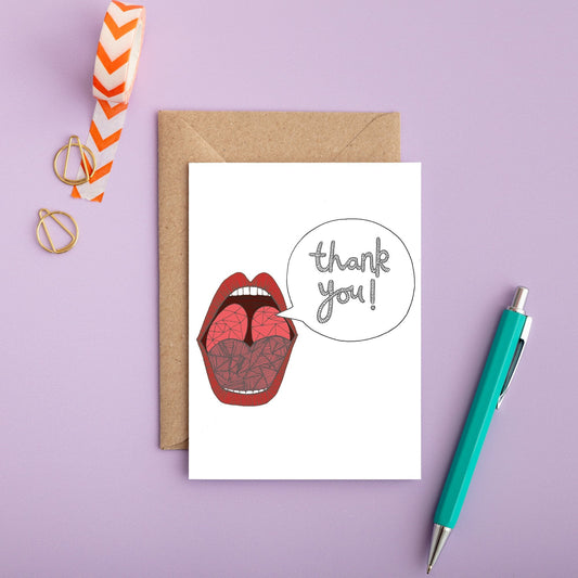 A Mouth Thank You Card from You've Got Pen on Your Face.